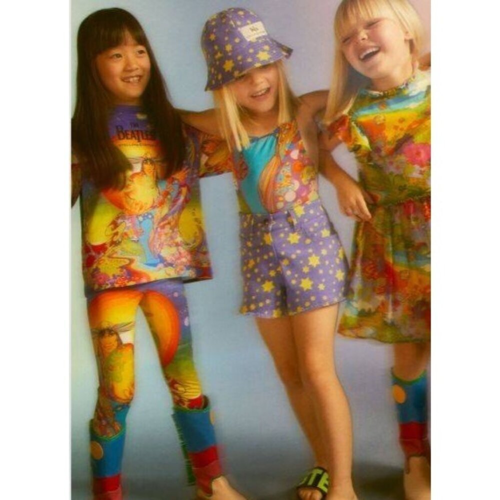 Stella McCartney Beatles Get Back Leggings Psychedelic Kids Size 6 NWT